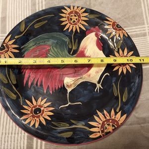 Hand Painted Rooster Plate